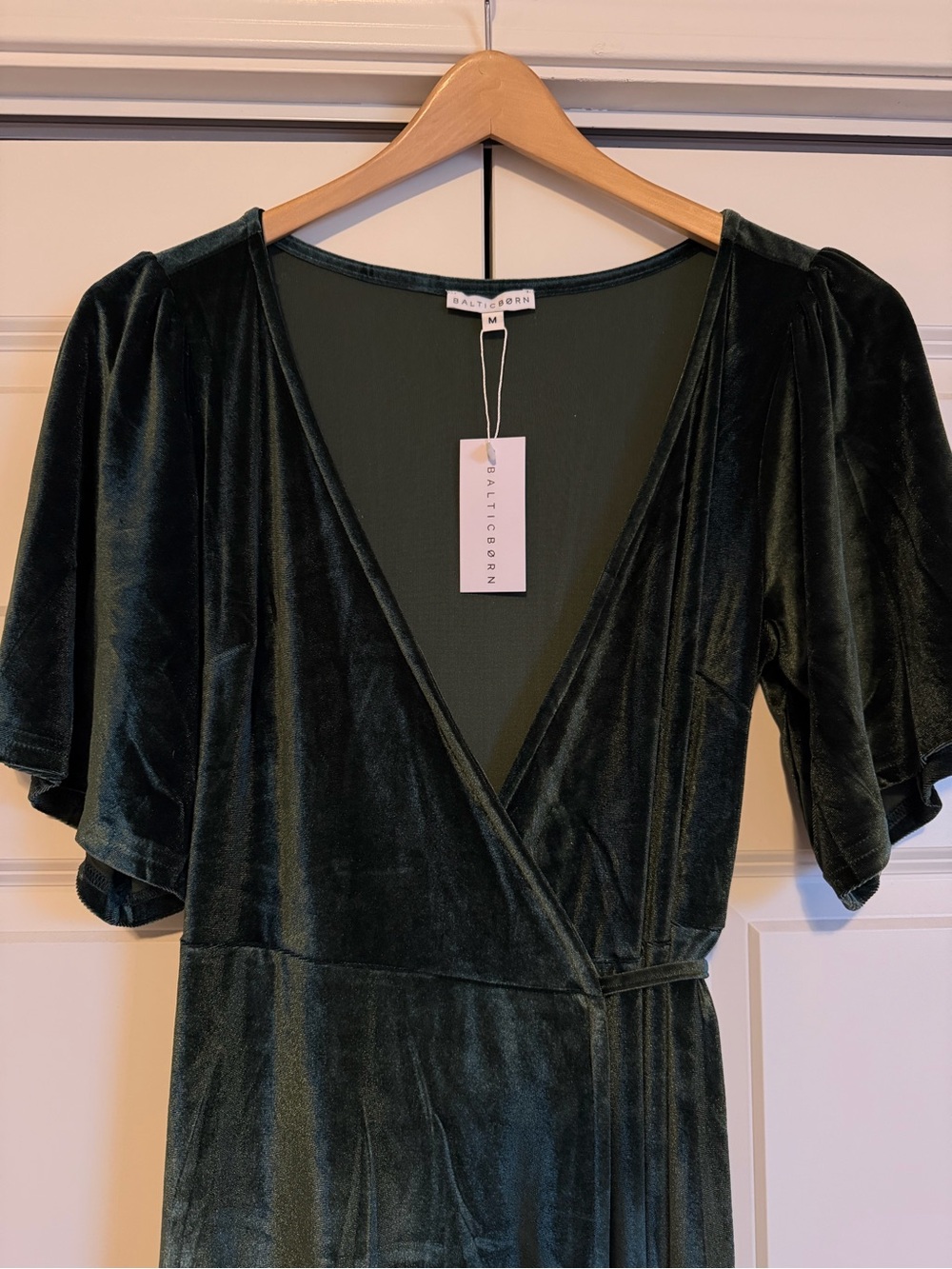 Baltic Born Meghan Velvet Wrap Maxi Dress | Deep Green